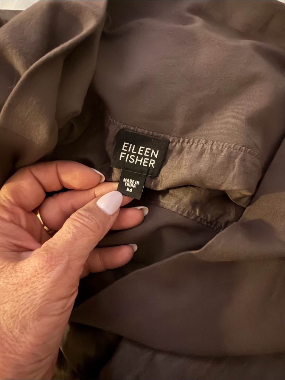 Eileen Fisher Dark Brown High-Low linen Satin Skirt - Picture 10 of 16